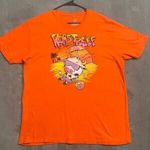 POP! TEES Shirt Men's XL Stranger Things Orange Cotton Roast Beef